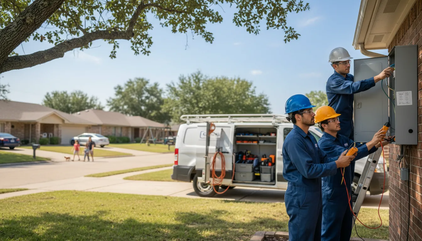 Certified electrician providing emergency electrical services in Tovey, IL